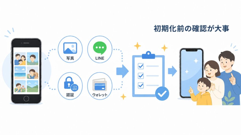 初期化前の確認が大事