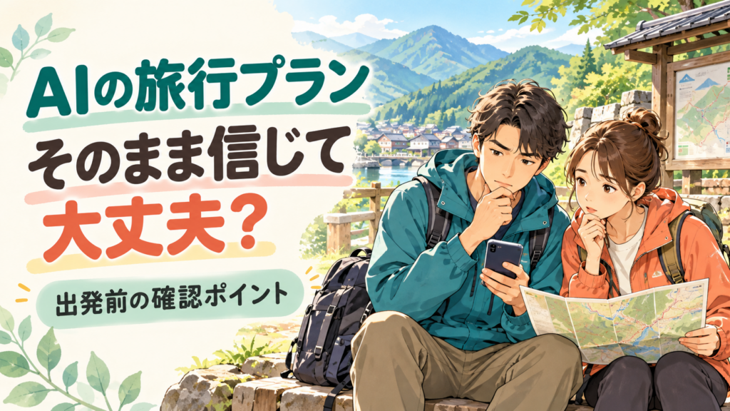 AIの旅行プラン、そのまま信じて大丈夫？